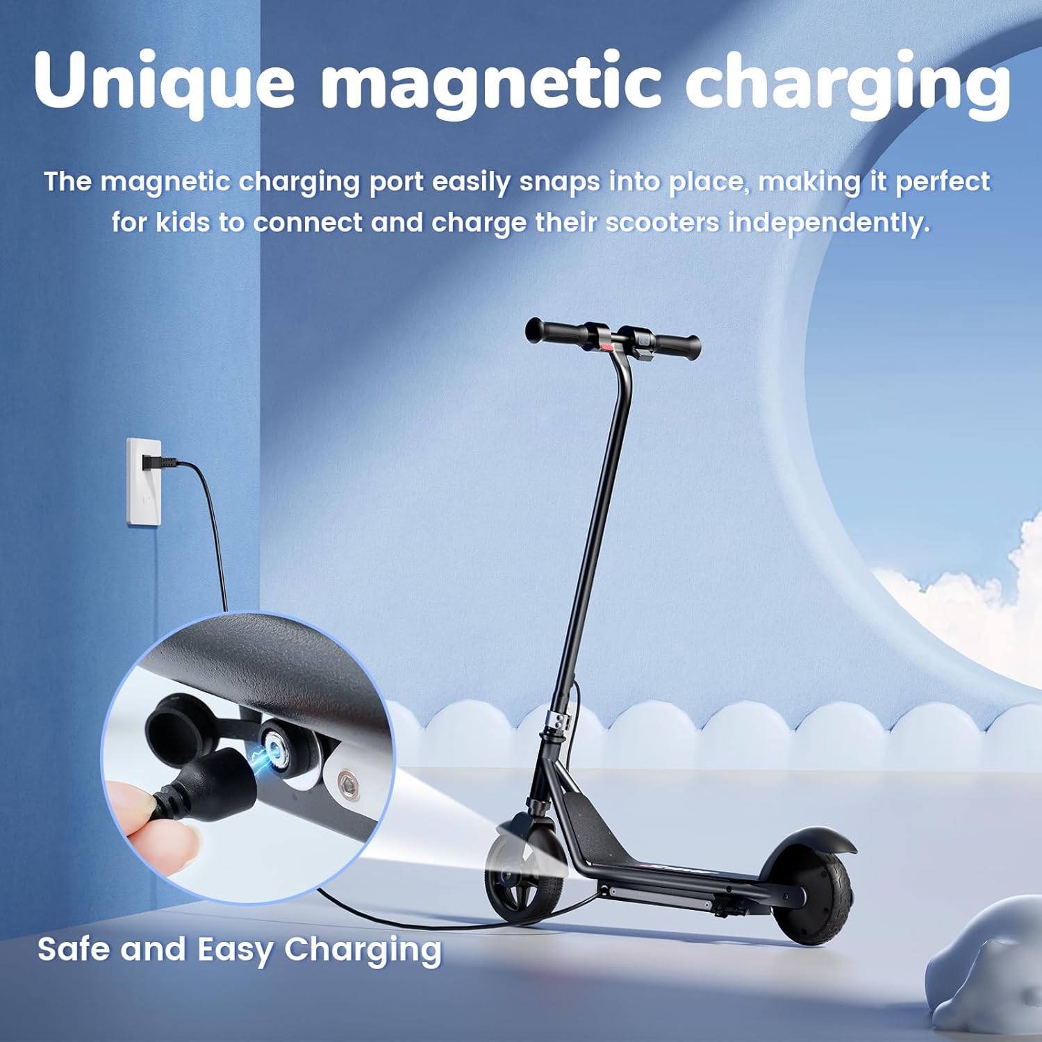 iScooter IK3/IK3Pro Electric Scooter for Kids Ages 6-12, 150W Motor, LED Display, 3 speeds Adjustable,3 Adjustable Heights(IK3Pro),Colorful Lights, Double Brake,Magnetic Charging