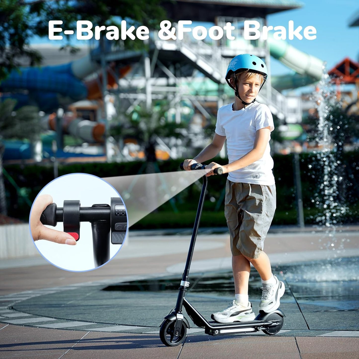 iScooter IK3/IK3Pro Electric Scooter for Kids Ages 6-12, 150W Motor, LED Display, 3 speeds Adjustable,3 Adjustable Heights(IK3Pro),Colorful Lights, Double Brake,Magnetic Charging